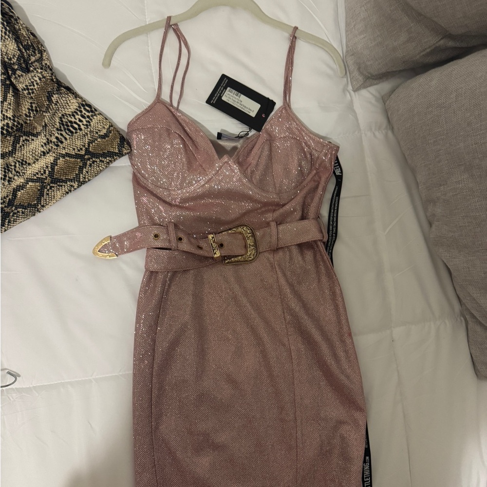 Pink glitter Dress never worn